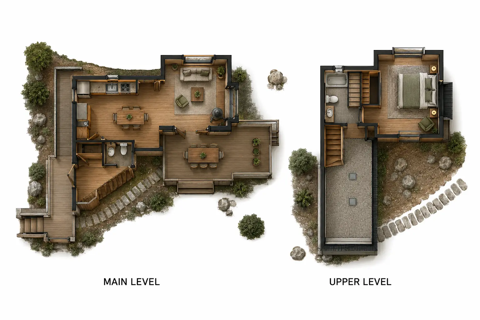 Mountain Forest House Floor Plan